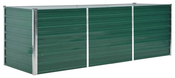 Garden Raised Bed Galvanised Steel 240x80x77 cm Green