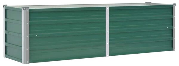 Garden Raised Bed Galvanised Steel 160x40x45 cm Green