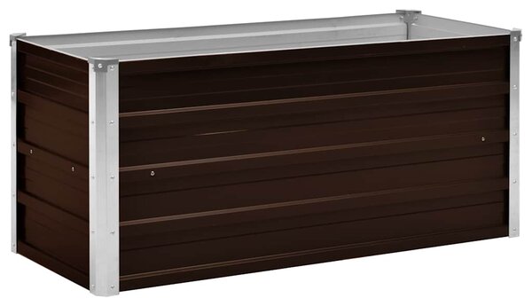 Garden Raised Bed Brown 100x40x45 cm Galvanised Steel