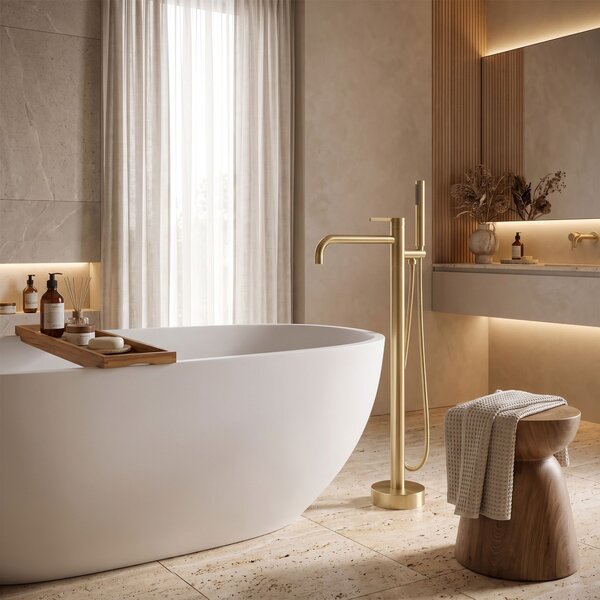 Free-standing faucet Rea Foster Brush Gold