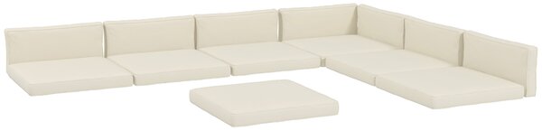 Outsunny Outdoor Replacement Seat Cushions for Rattan Furniture, 7 Seat Cushions and 7 Back Cushions for Patio Conversation Set
