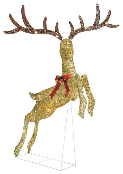 Flying Reindeer Christmas Decoration 120 LEDs Gold Warm White