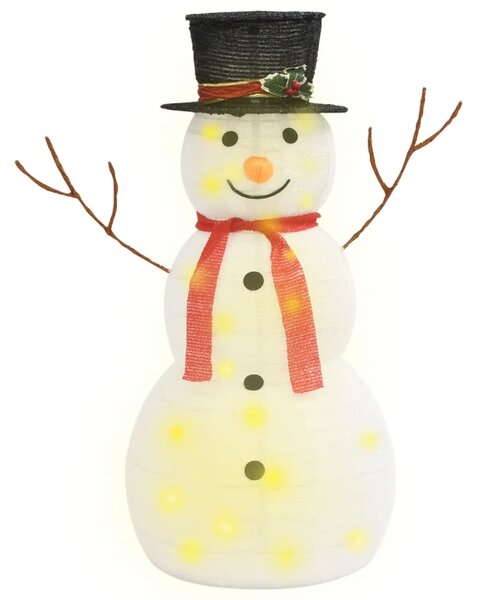 Decorative Christmas Snowman Figure with LED Luxury Fabric 90cm