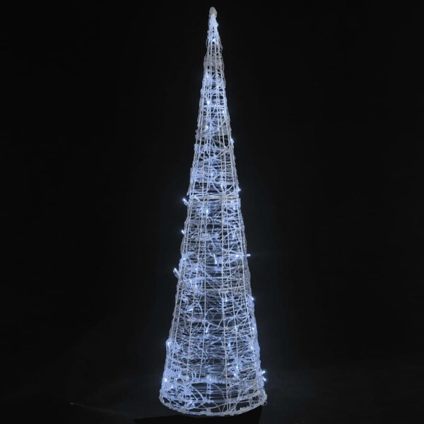 Acrylic Decorative Pyramid LED Light Cone Cold White 90 cm