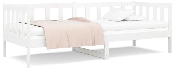 Day Bed without Mattress White 90x190cm Solid Wood Pine