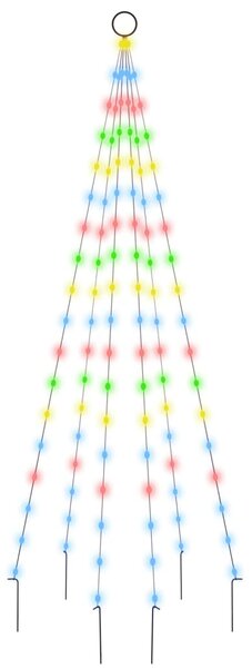 Christmas Tree on Flagpole Colourful 108 LEDs 180 cm