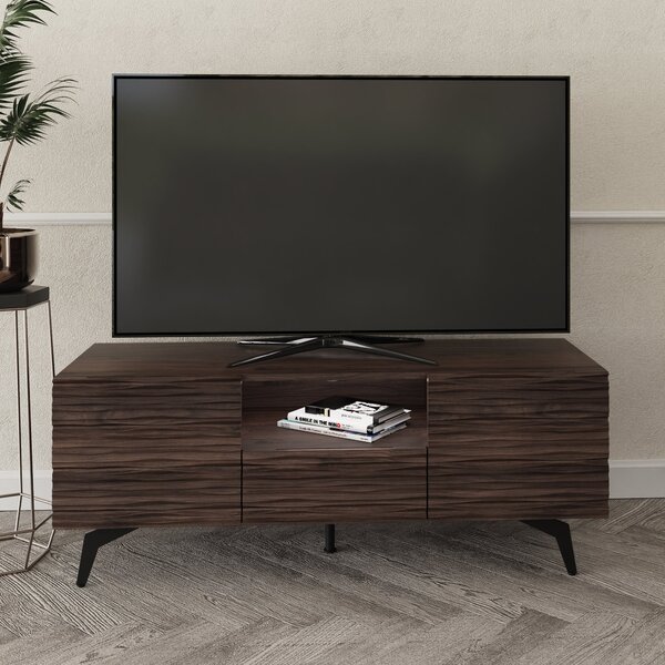 Ashcroft TV Stand for TVs up to 48", Dark Walnut