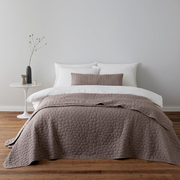 Pebble Quilted Cushion Mauve