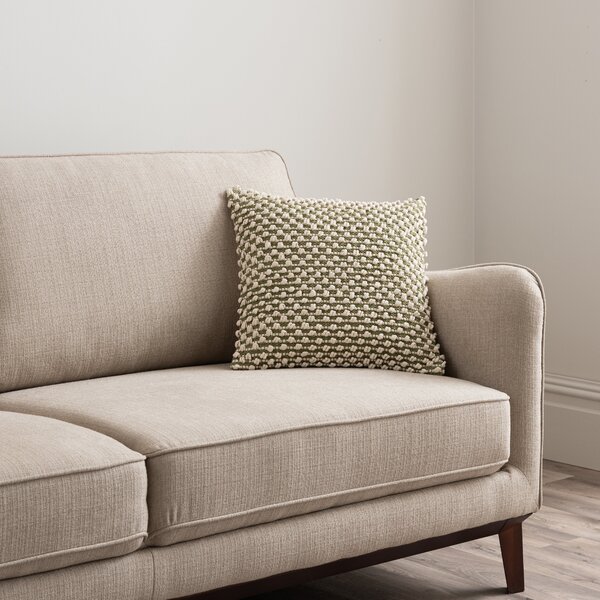 Jersey Bobble Square Cushion Olive