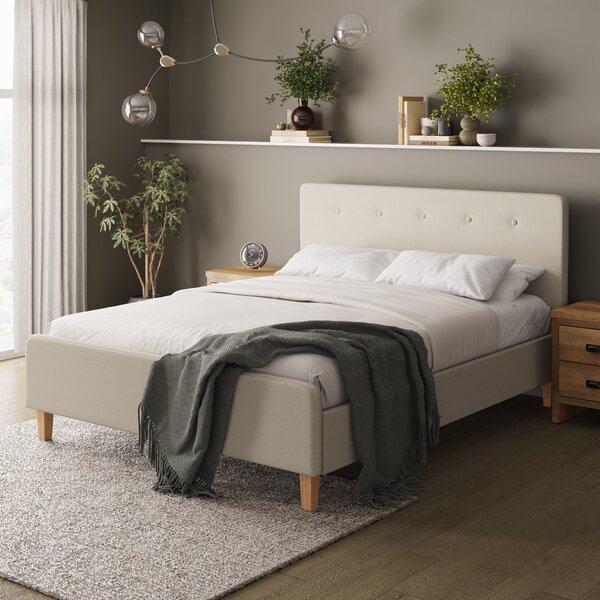 Ashbourne Fabric Bed Frame Natural