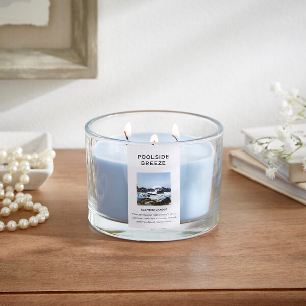 Poolside Breeze Multi Wick Candle Blue