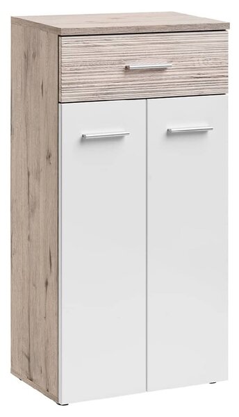 Deland Wooden Hallway Storage Cabinet With 2 Doors In White Oak