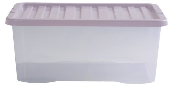 Wham 45L Plastic Storage Box with Lid Lilac