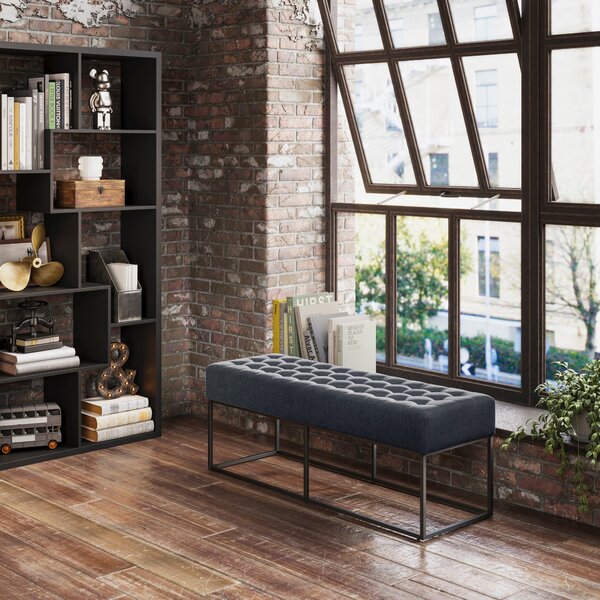 Boden Dining Bench, Chenille Steel