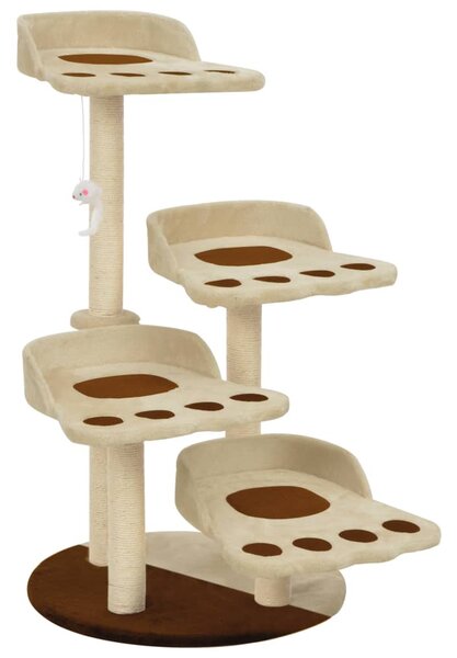 Cat Tree with Sisal Scratching Posts Brown 90 cm