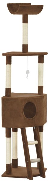 Cat Tree with Sisal Scratching Post Brown 180 cm