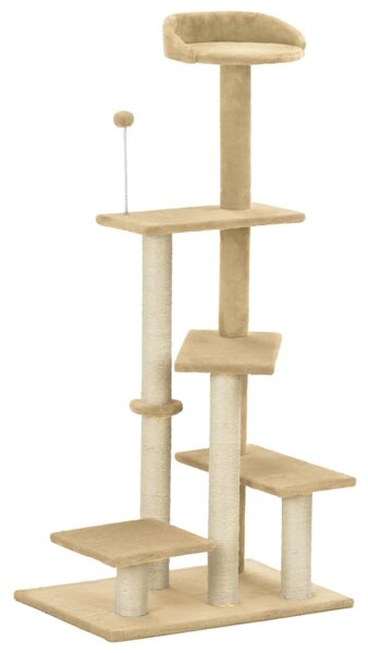 Cat Tree with Sisal Scratching Post Beige 125 cm