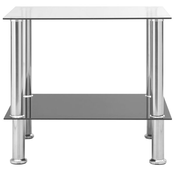 Side Table Transparent 45x50x45 cm Tempered Glass