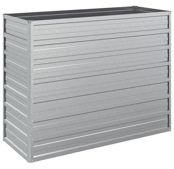 Garden Raised Bed 100x40x77 cm Galvanized Steel Silver