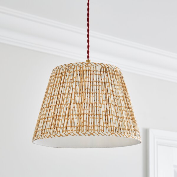 Dash Ruched Tapered Lamp Shade Gold