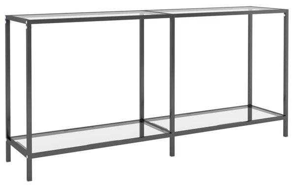 Console Table Transparent 160x35x75.5 cm Tempered Glass