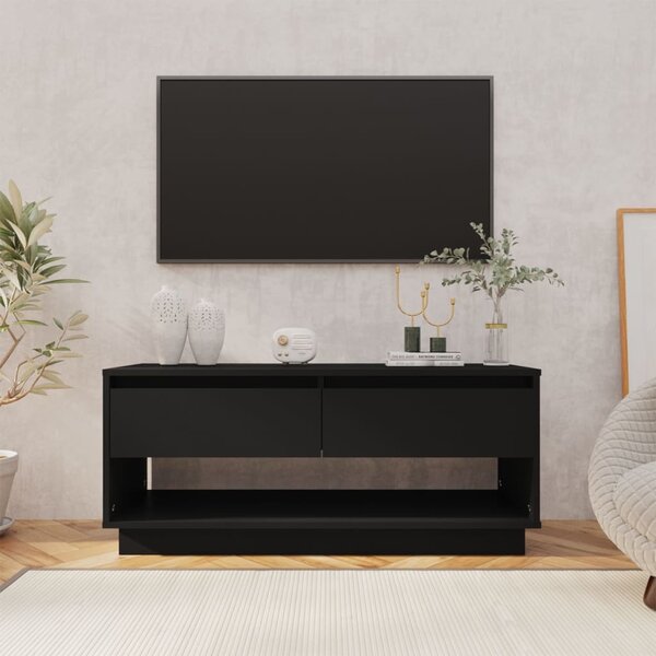 TV Cabinet Black 102x41x44 cm Engineered Wood