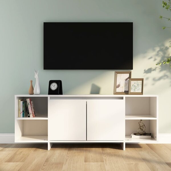 TV Cabinet White 130x35x50 cm Engineered Wood