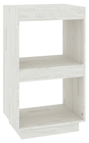 Book Cabinet White 40x35x71 cm Solid Pinewood