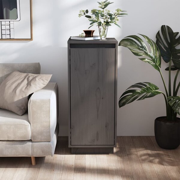 Sideboard Grey 31.5x34x75 cm Solid Wood Pine