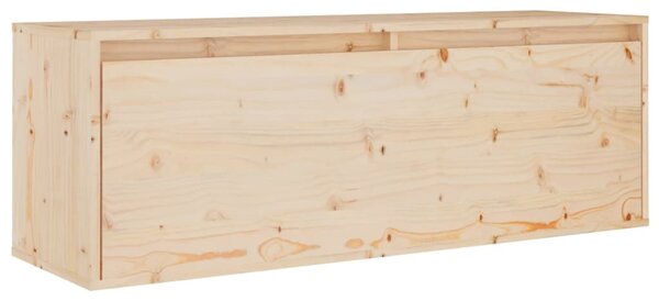 Wall Cabinet 100x30x35 cm Solid Wood Pine