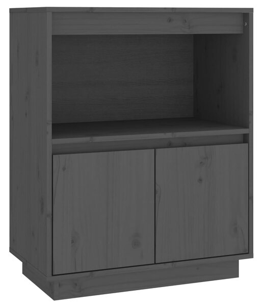 Sideboard Grey 60x34x75 cm Solid Wood Pine