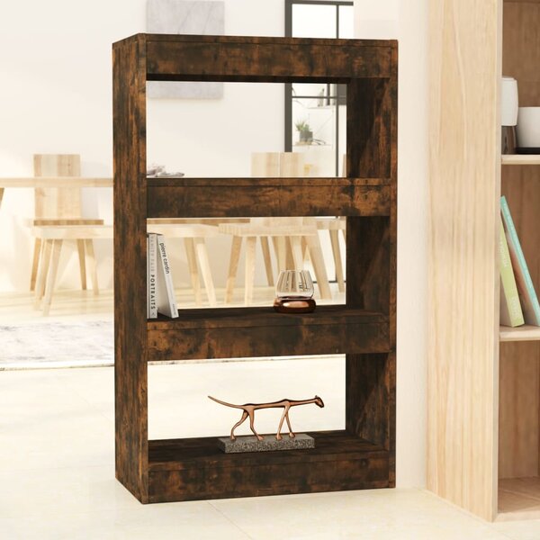 Book Cabinet/Room Divider Smoked Oak 60x30x103 cm Engineered Wood