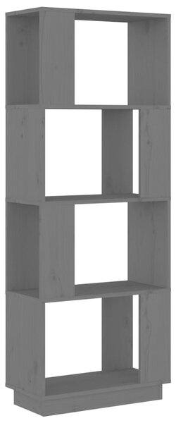 Book Cabinet/Room Divider Grey 51x25x132 cm Solid Wood Pine