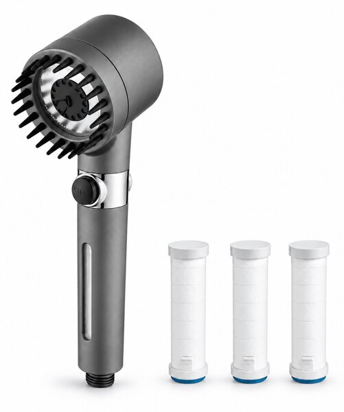 Showery® Ecoflow Massage Shower Head, Showery® EcoFlow Massage + 3 Filters