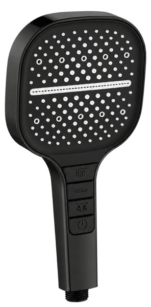 Showery® 7 Mode Water Saving Piano Shower Head, Black