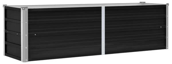 Garden Raised Bed Anthracite 160x40x45 cm Galvanised Steel