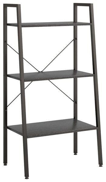 3-Tier Standing Shelf Black 56x35x108 cm