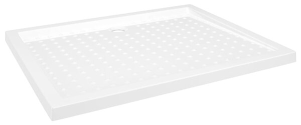 Shower Base Tray with Dots White 80x100x4 cm ABS