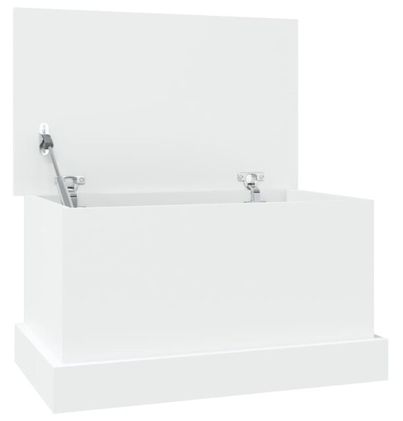 Storage Box White 50x30x28 cm Engineered Wood