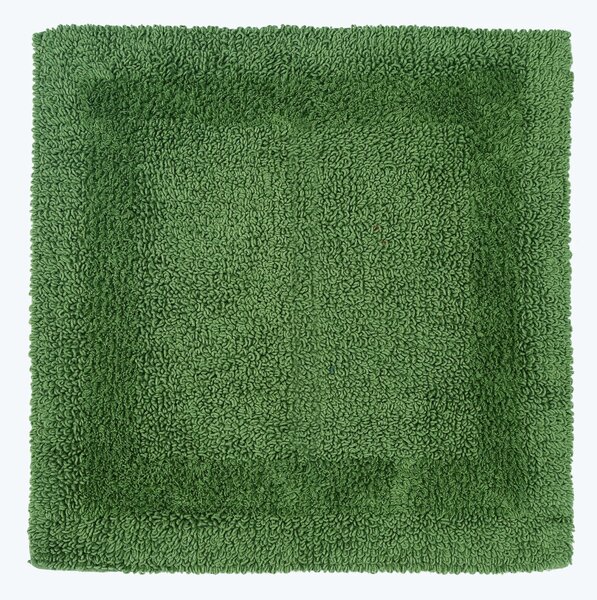 Homescapes Luxury Reversible Cotton Shower Mat - Bottle Green