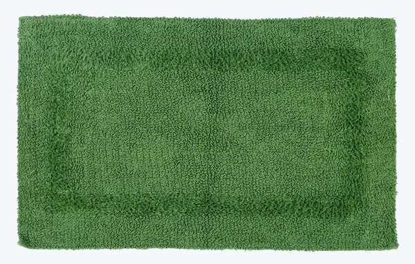 Homescapes Luxury Reversible Cotton Bath Mat - Bottle Green