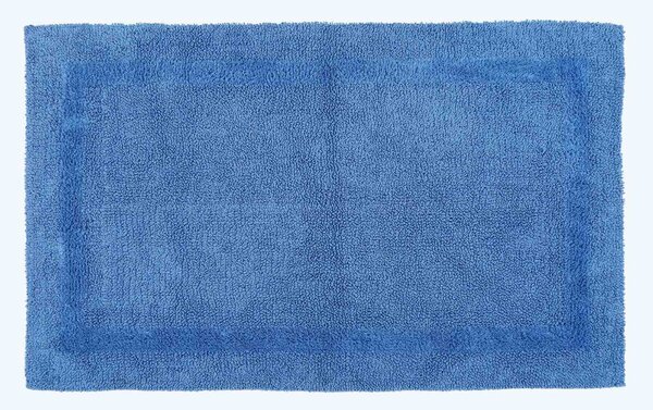 Homescapes Luxury Reversible Extra Large Bath Mat - Cobalt Blue