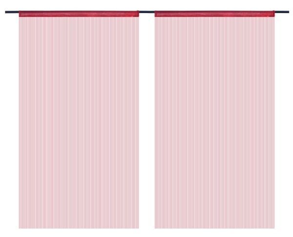 String Curtains 2 pcs 100x250 cm Burgundy