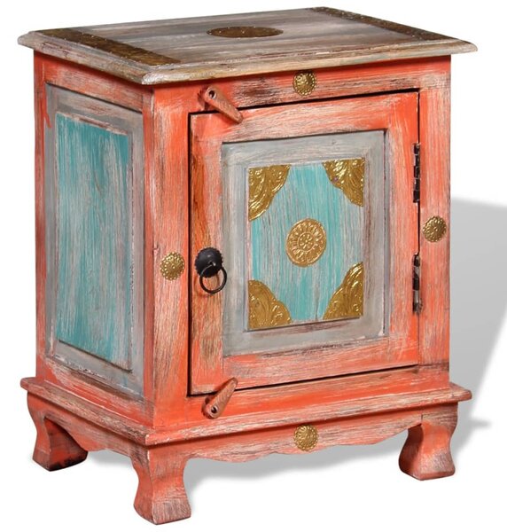 Nightstand Solid Mango Wood Orange