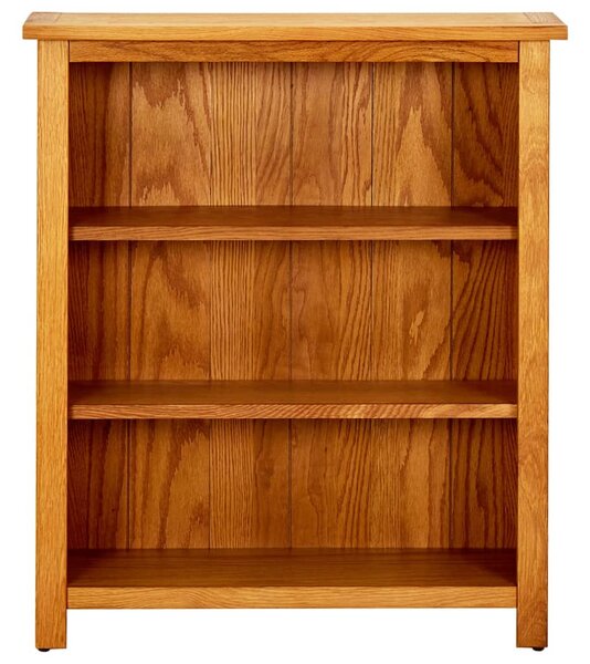 3-Tier Bookcase 70x22.5x82 cm Solid Oak Wood