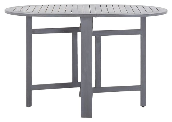 Garden Table Grey 120x70x74 cm Solid Acacia Wood