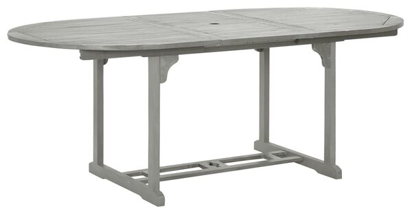 Garden Table Grey 200x100x75 cm Solid Acacia Wood