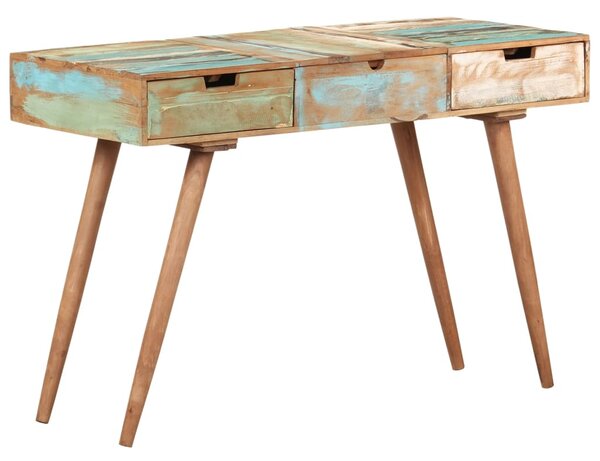 Dressing Table with Mirror 112x45x76 cm Solid Reclaimed Wood