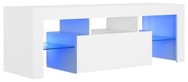 TV Cabinet with LED Lights White 120x35x40 cm