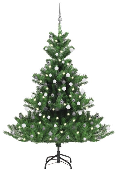 Nordmann Fir Artificial Christmas Tree LED&Ball Set Green 180cm